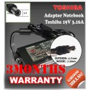 Adaptor Toshiba 19V 3.16A Series (Konektor 6.5 x 3.0mm)